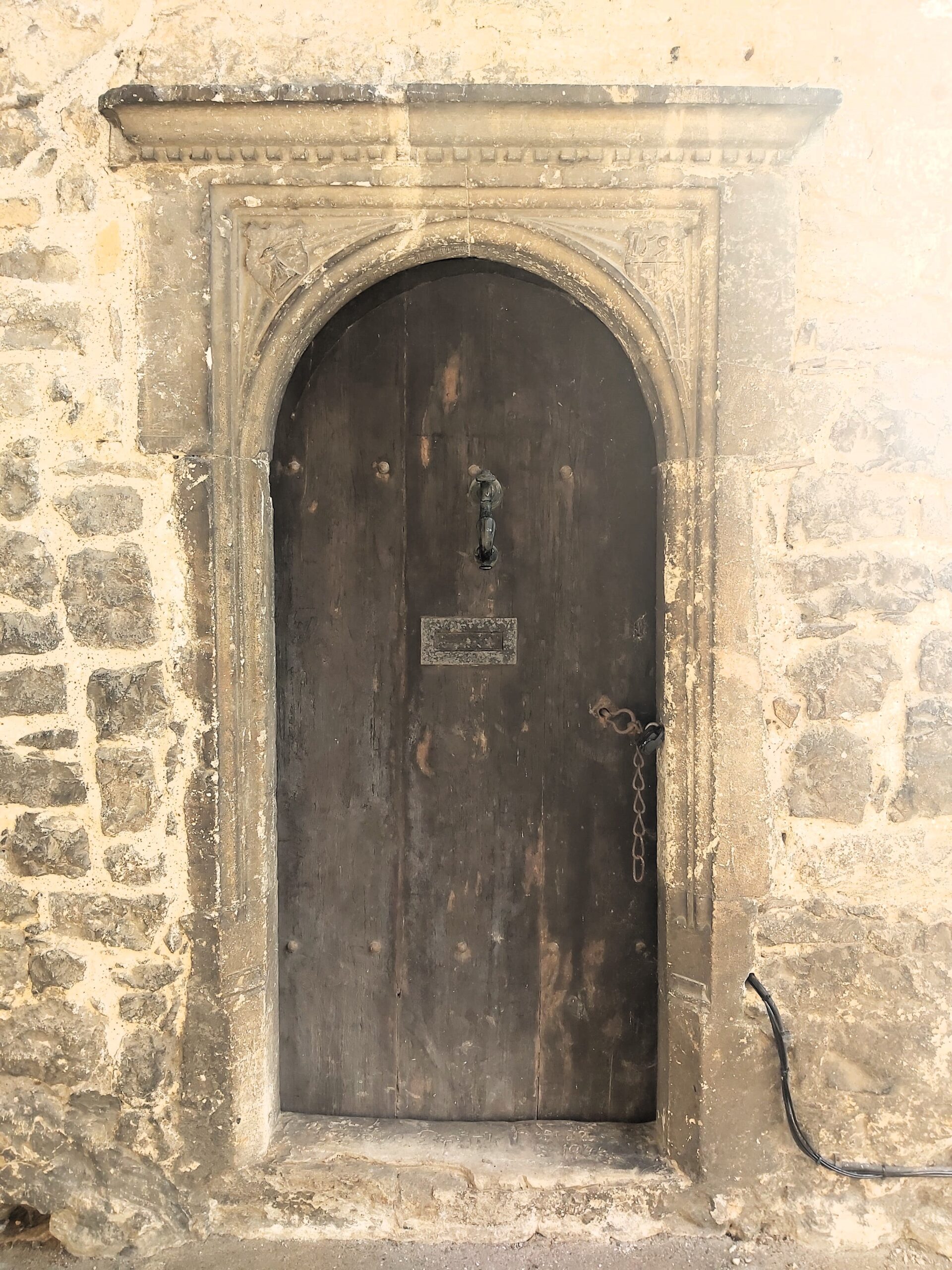 An old door in The Friars Aylesford Priory, Kent, England