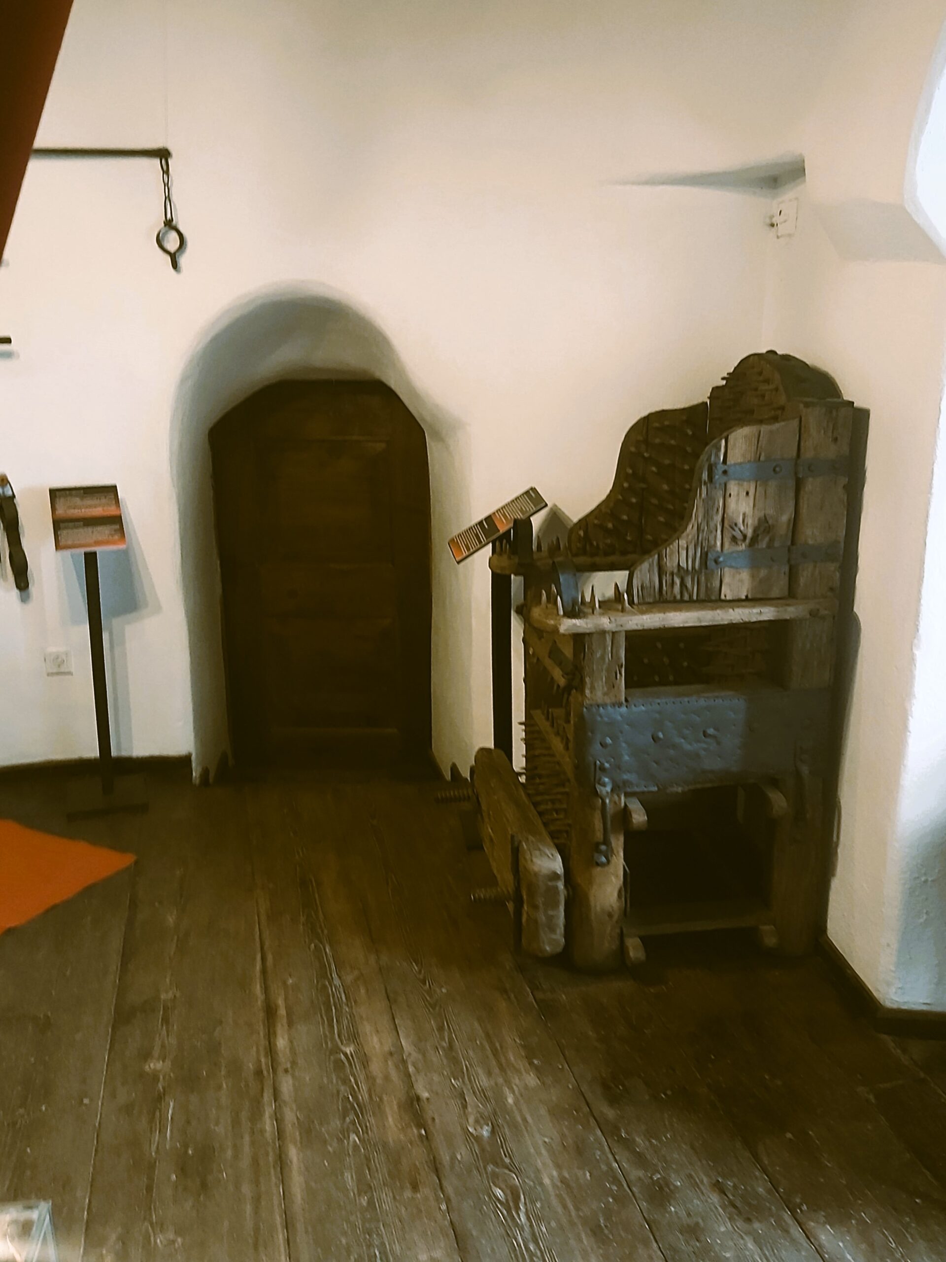 A torture chair in Bran Castle, Romania