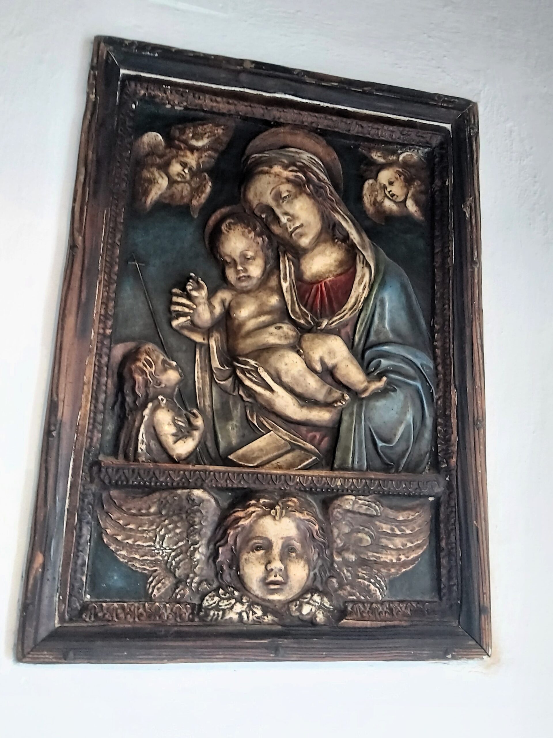 Virgin Mary artwork in Bran Castle, Romania