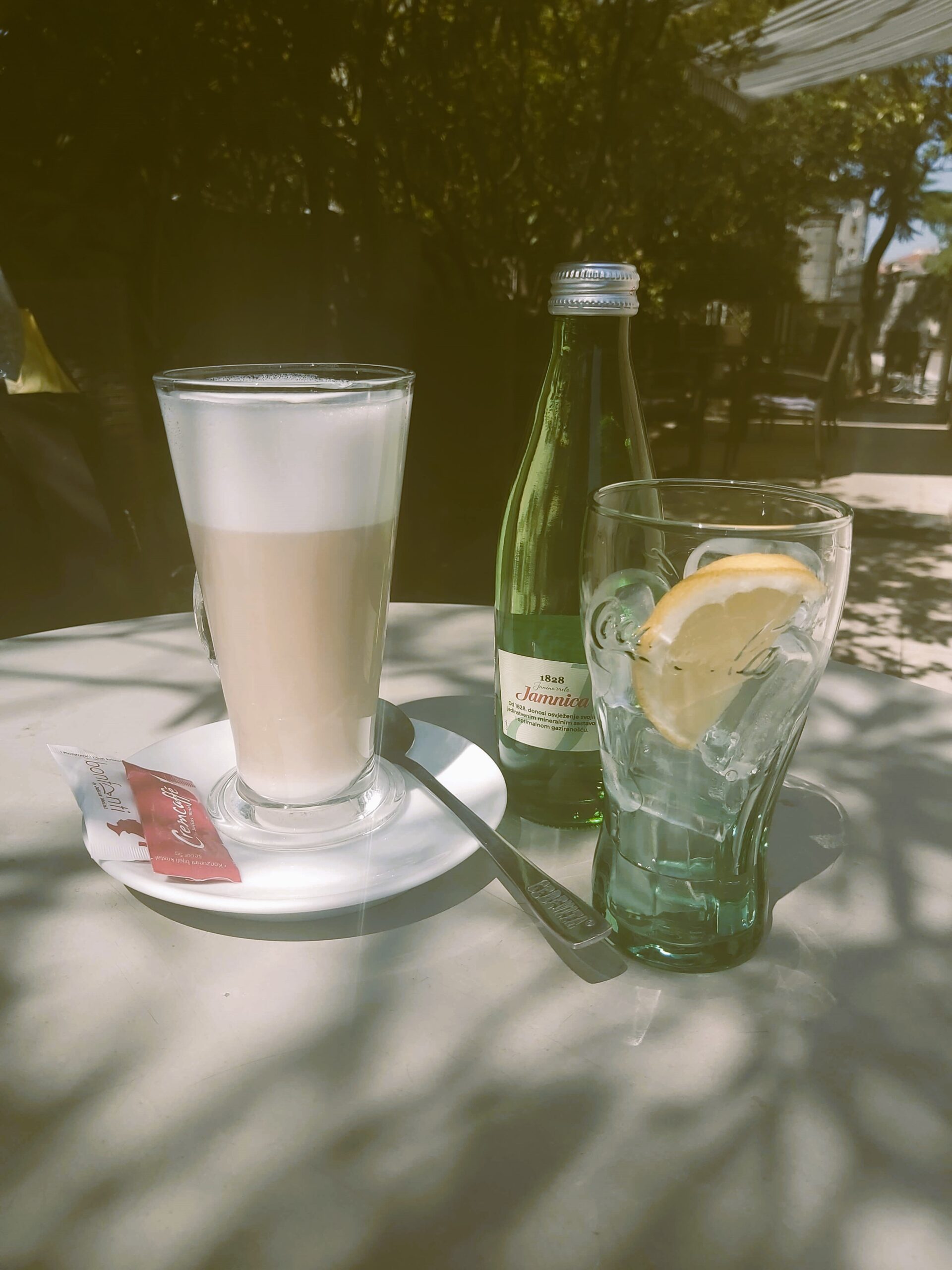 Coffee and water in Rijeka, Croatia
