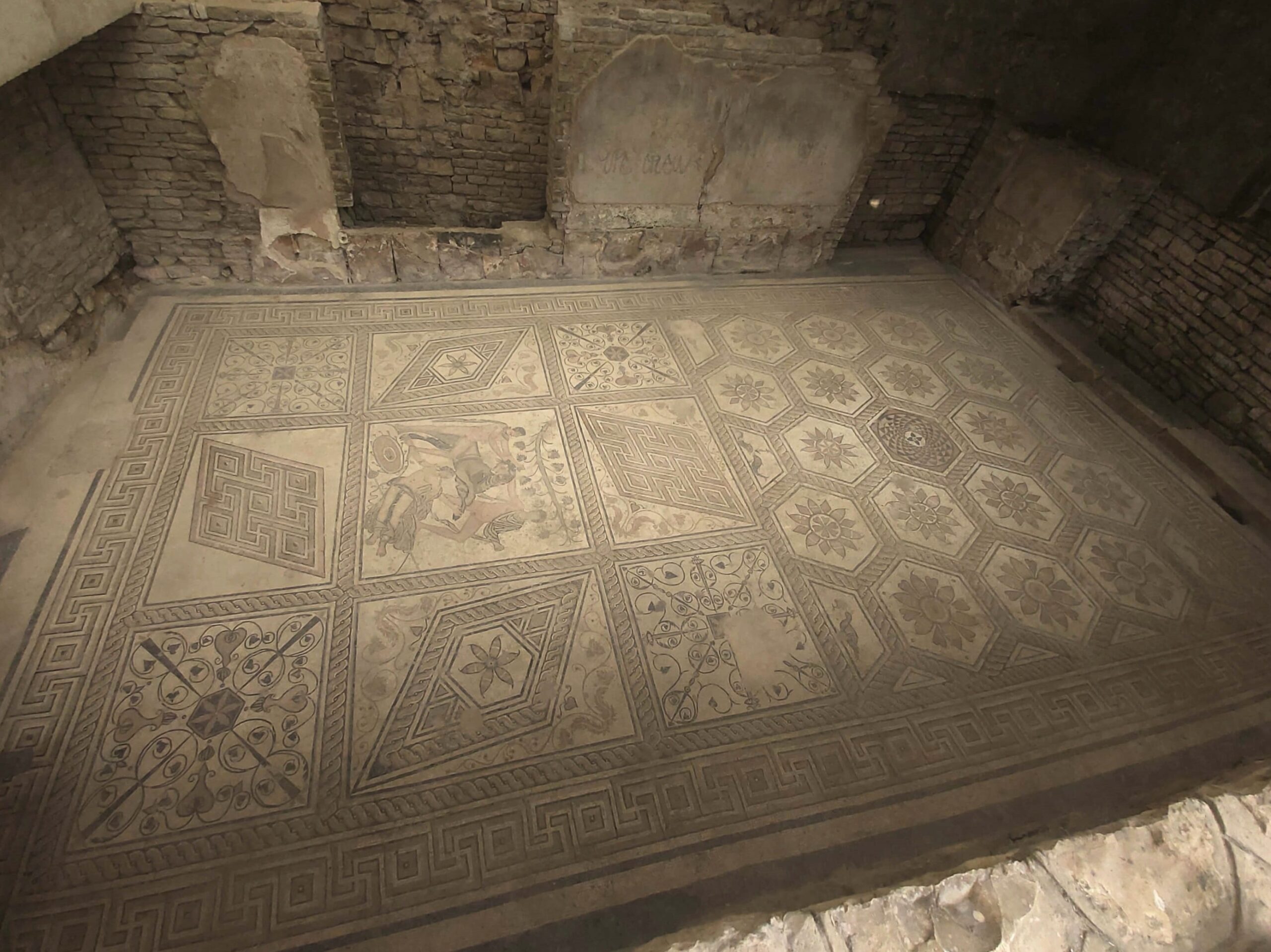 Large Roman mosaic in Pula, Croatia