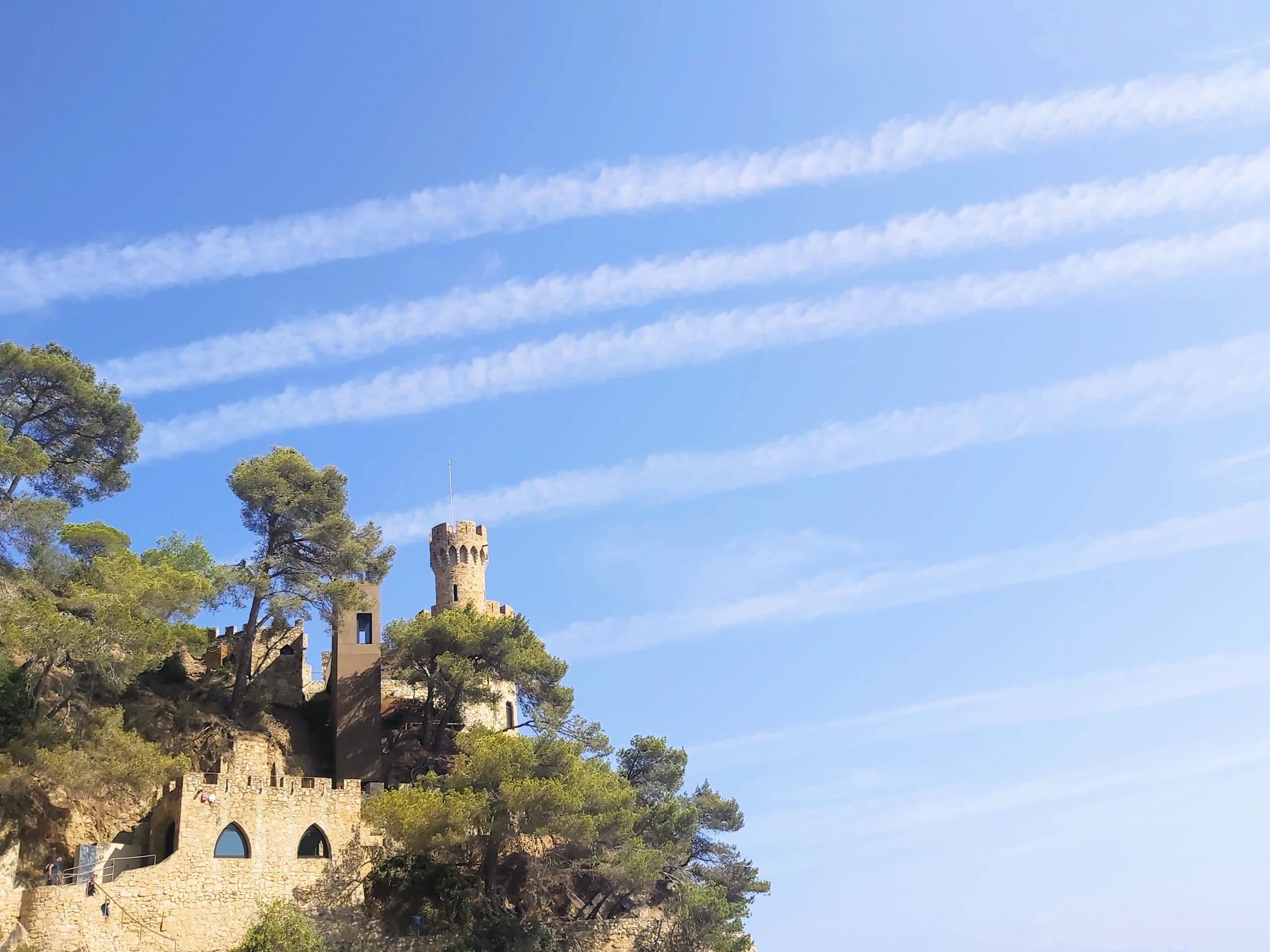 The castle on the cliff in Lloret de Mar, Spain