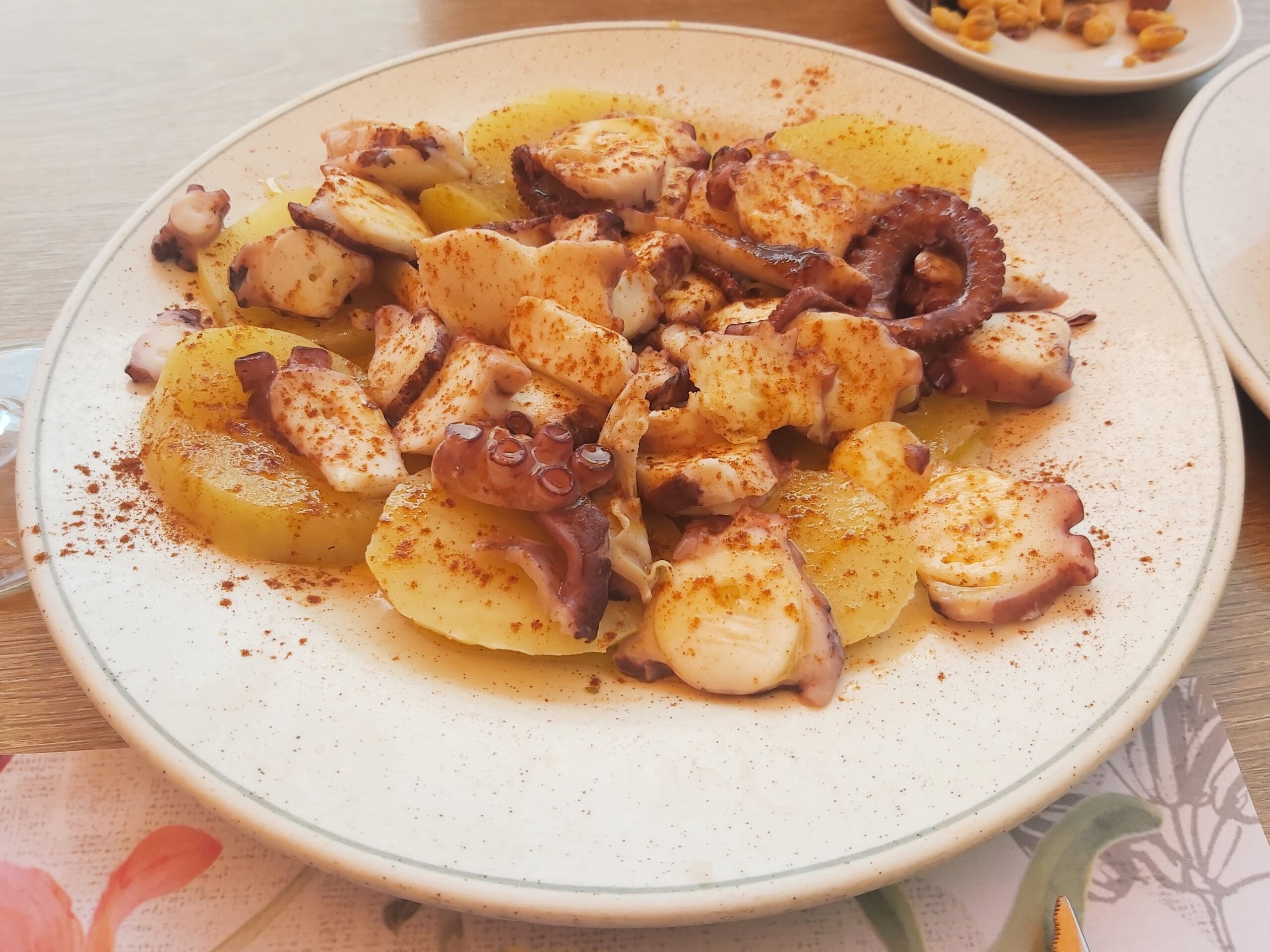 Octopus dish from Il Pomodoro in Lloret de Mar, Spain