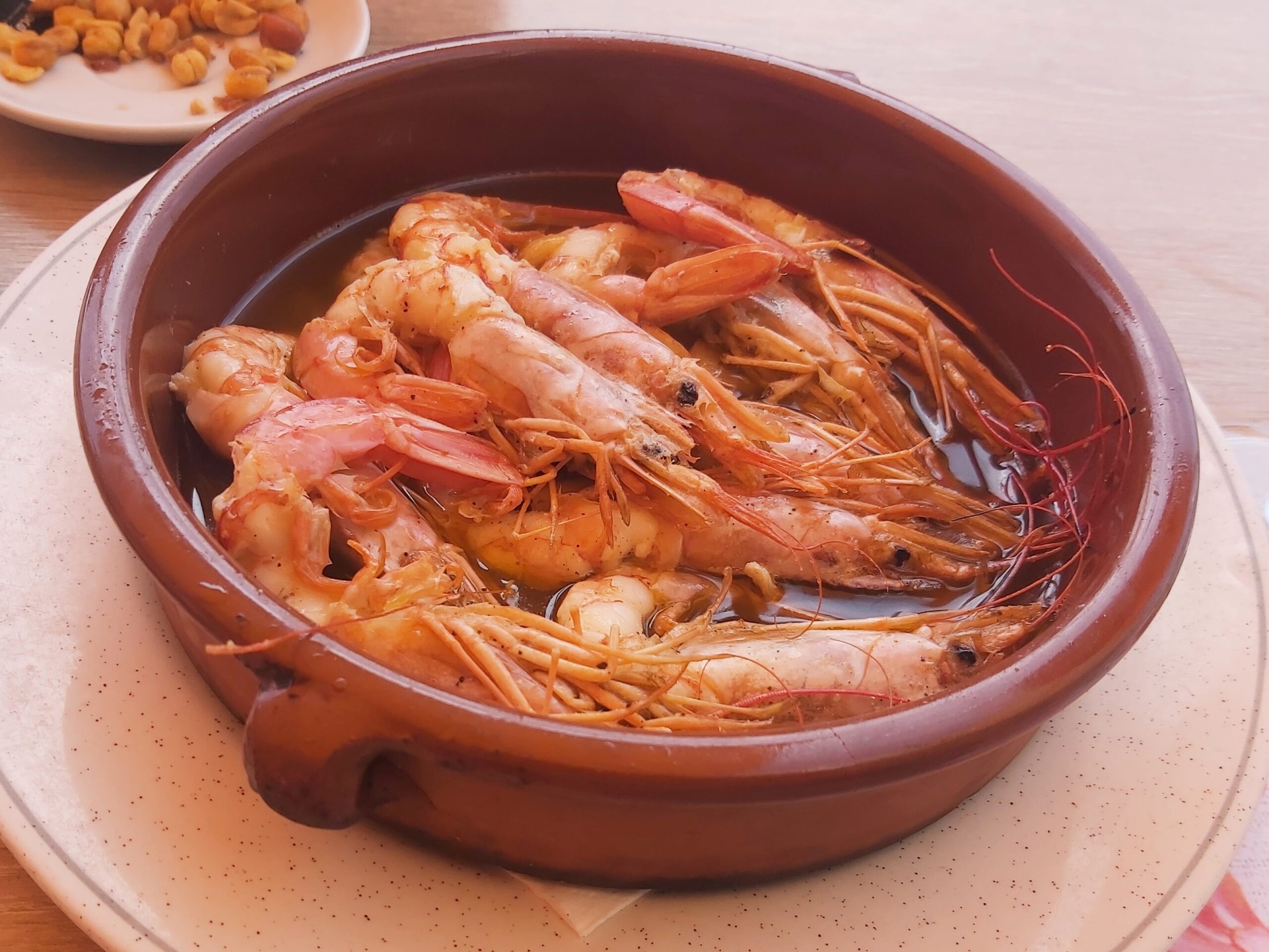 Prawn dish from Il Pomodoro in Lloret de Mar, Spain