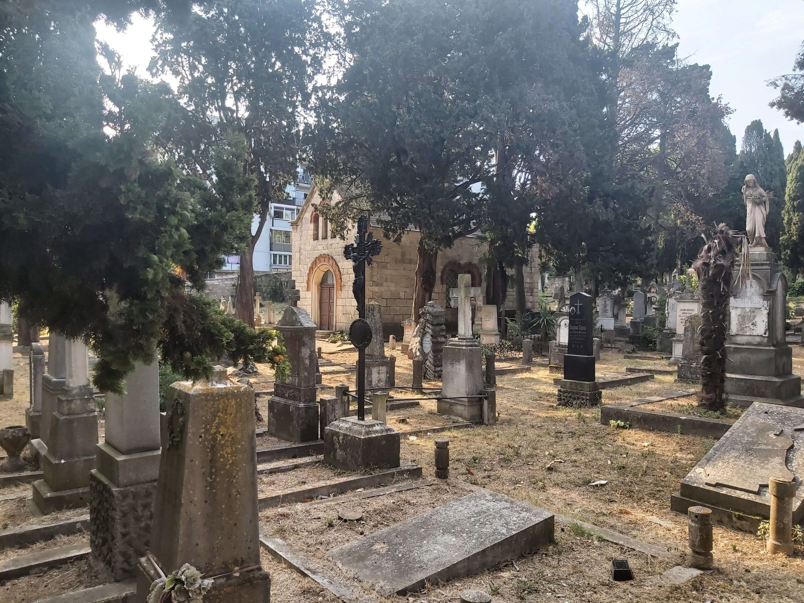 Interesting graves at churchyard in Pula, Croatia