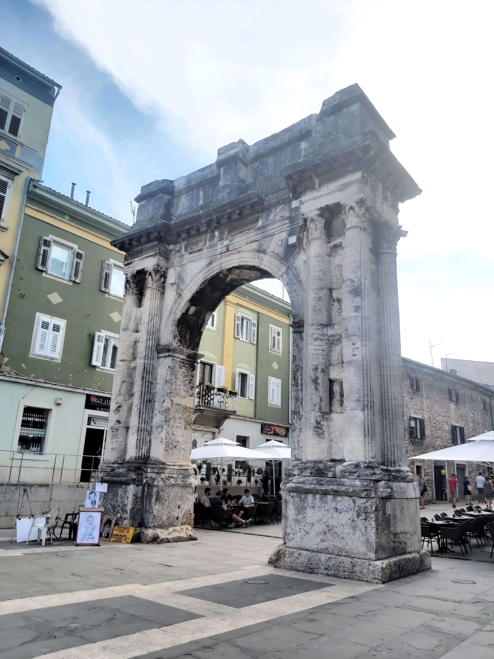 Roman arch in Pula, Croatia