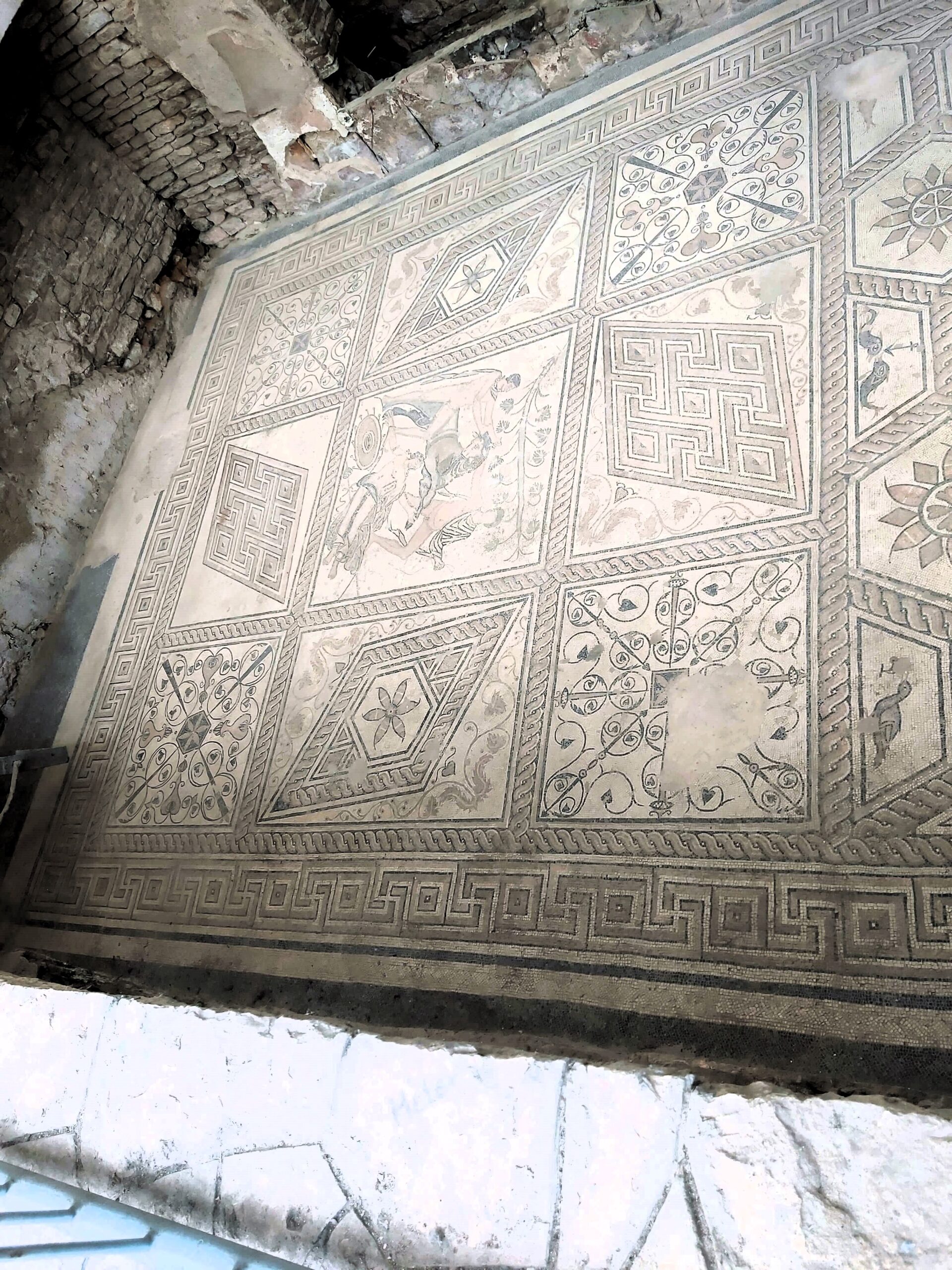 Roman mosaic in Pula, Croatia