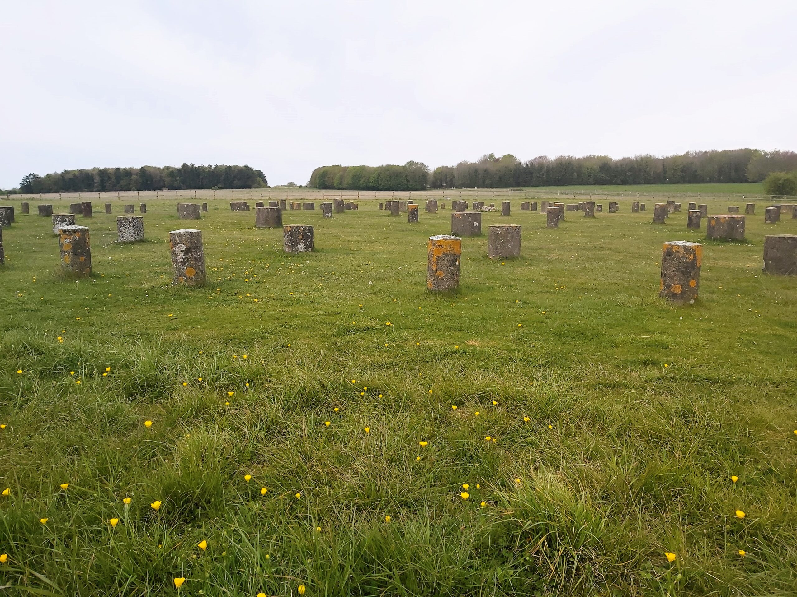 Woodhenge, a Neolithic site close to Stonehenge, England