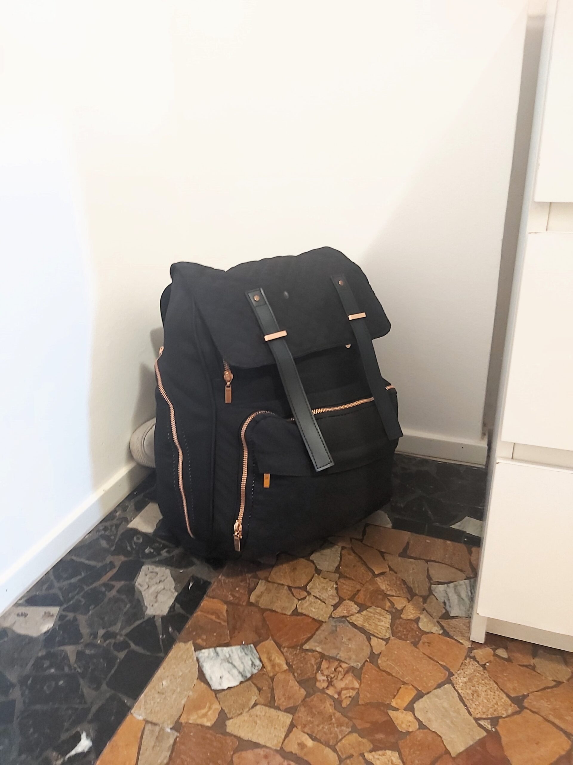 Wandering Lewis's little backpack in Venice View Guesthouse, Marghera, Italy