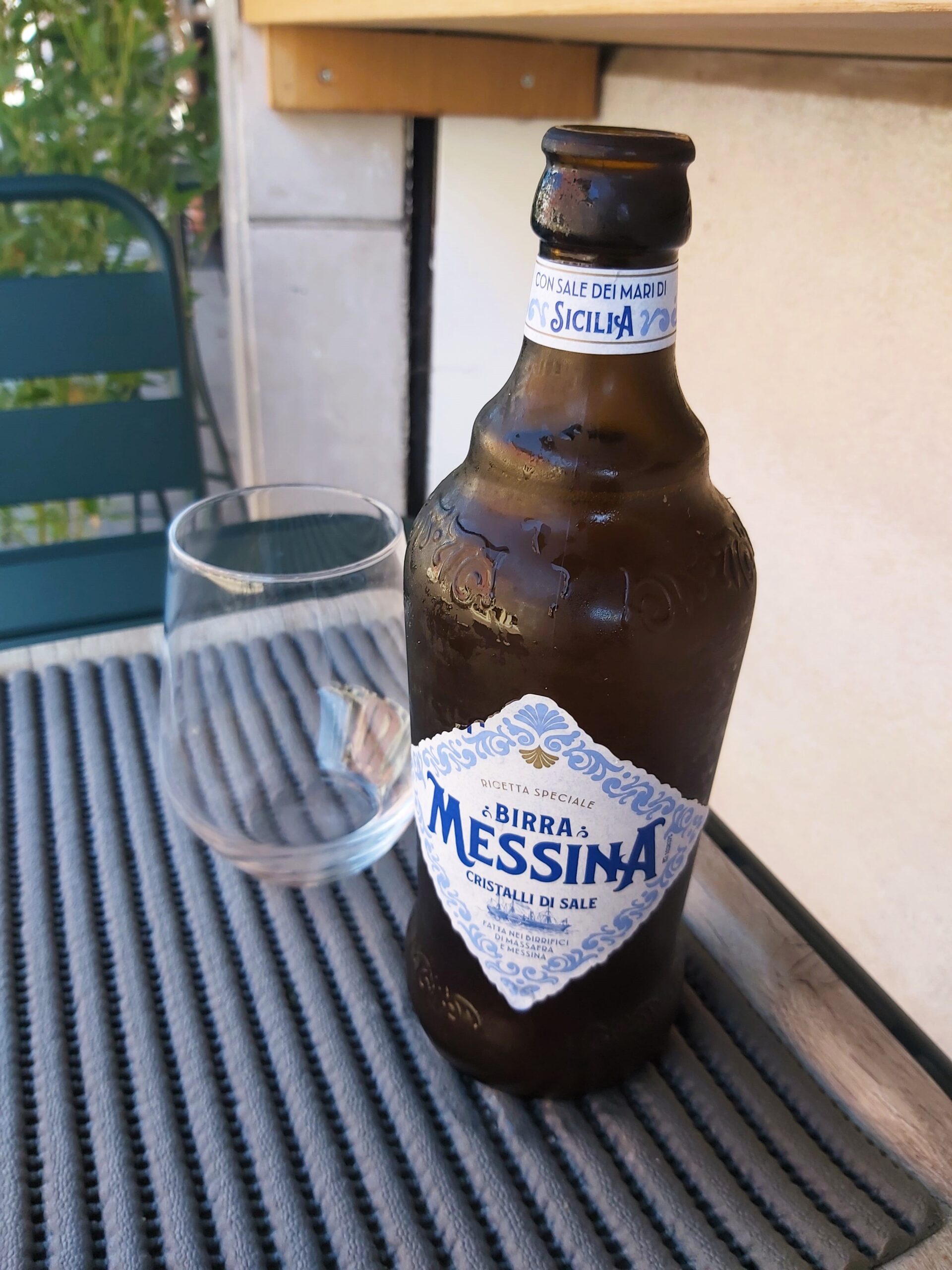 Messina Birra bottle in Mestre, Italy at Tasty Poke restaurant