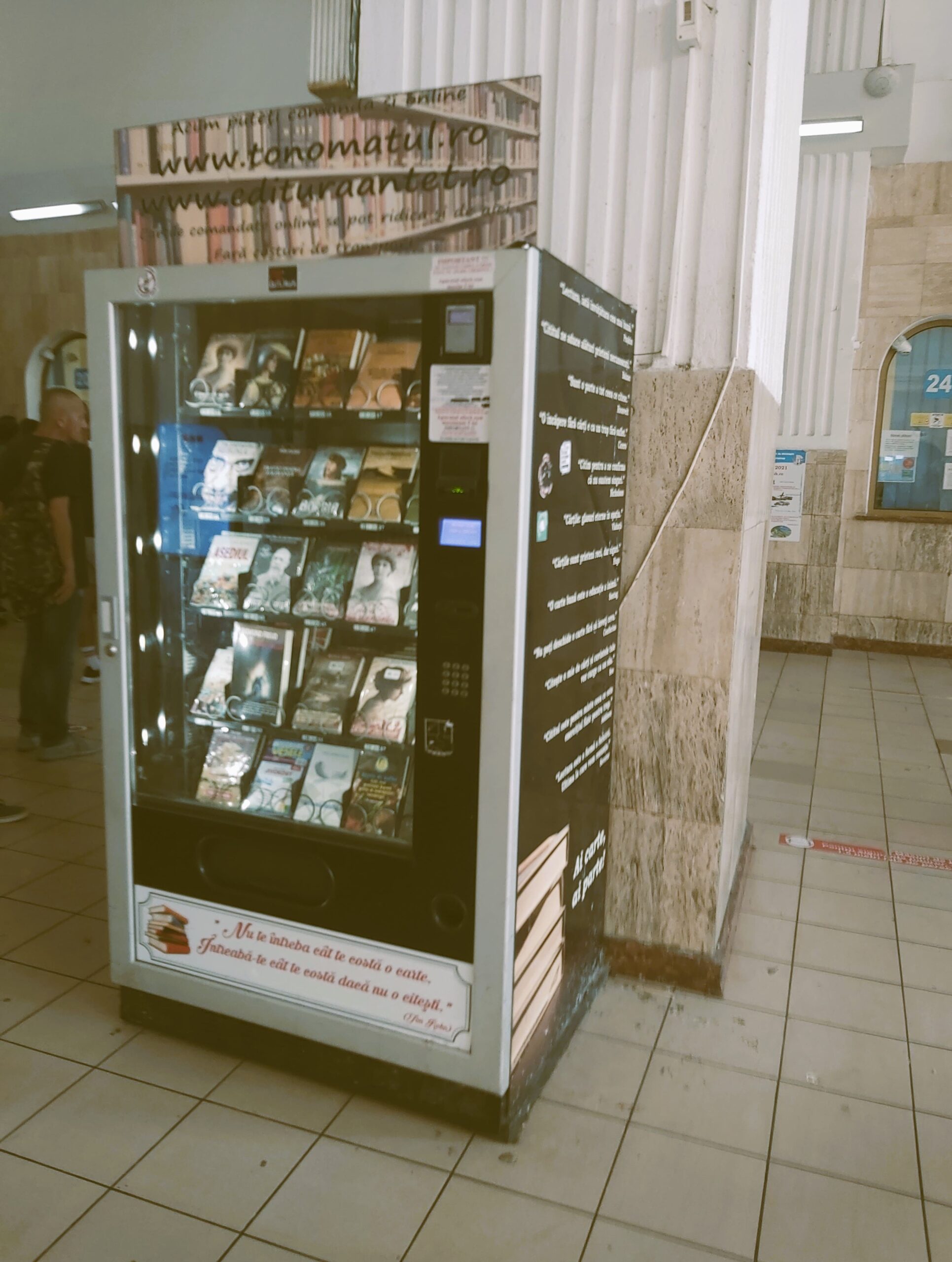 A book vending machine in București, Romania