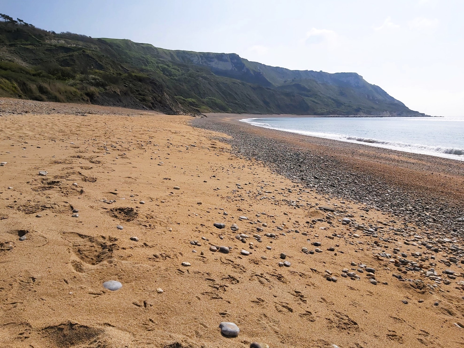 Ringstead beach and its cliffs, Dorset, England