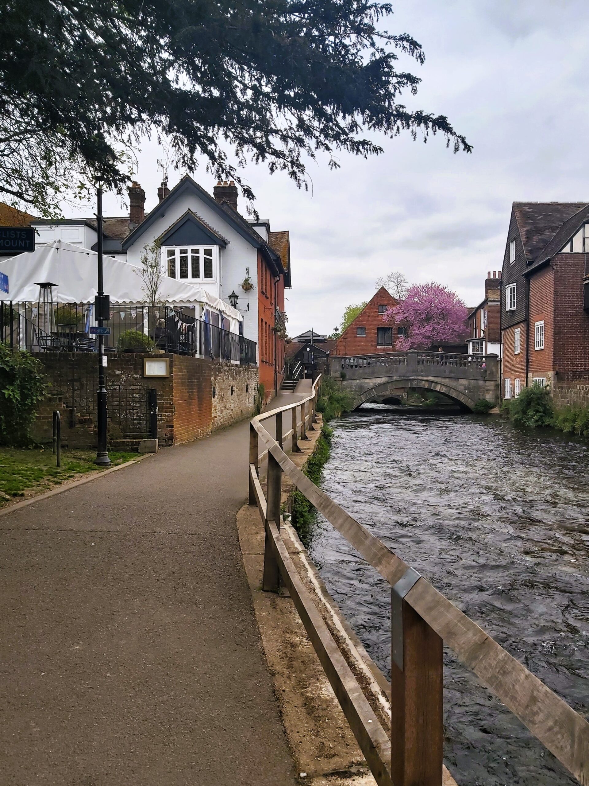 A river view in Winchester, England