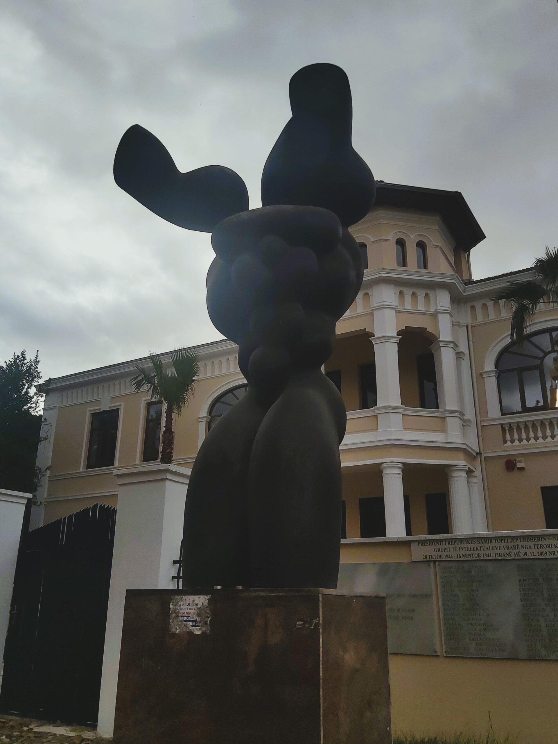Modern art body sculpture in Tirana, Albania