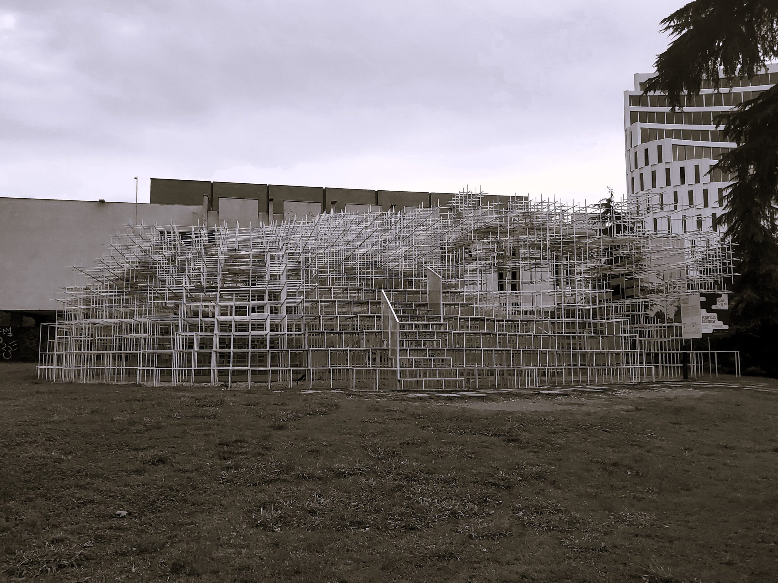 The Cloud, a modern art installation in Tirana, Albania