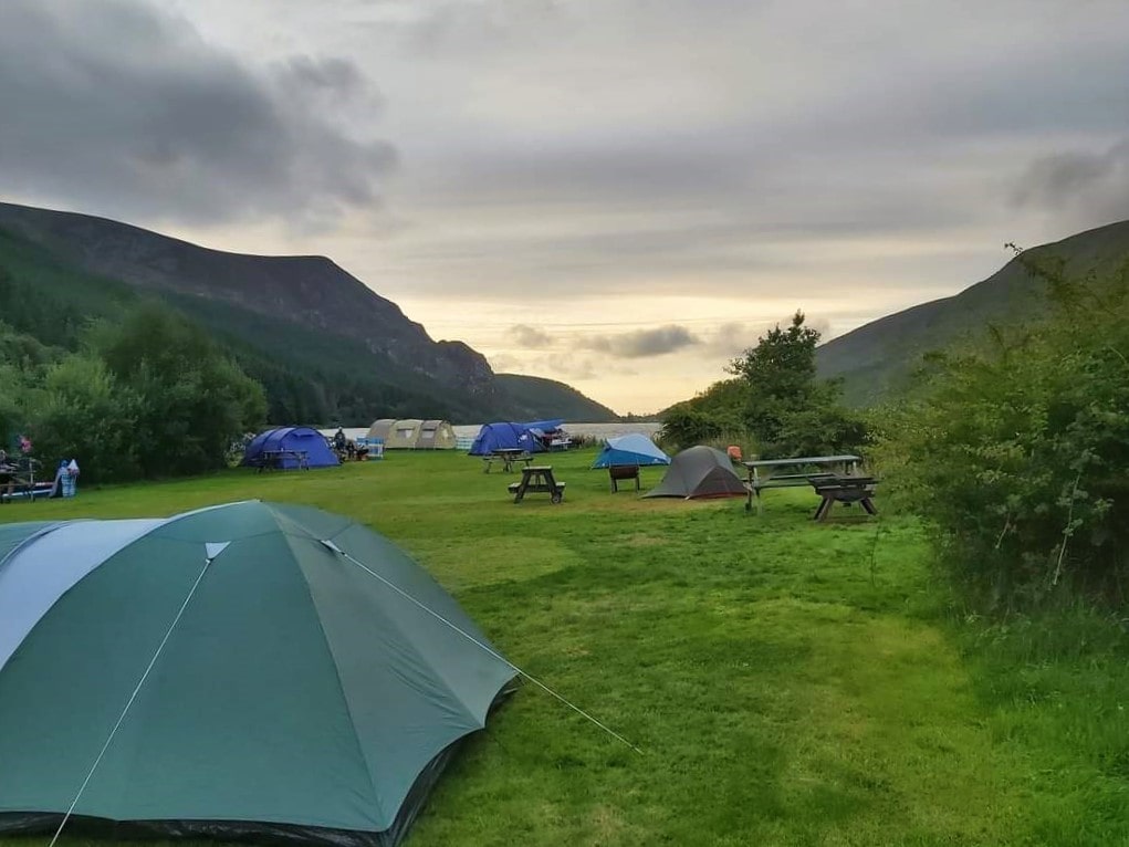 The tents at Snowdon Base Camp, Snowdonia, Wales