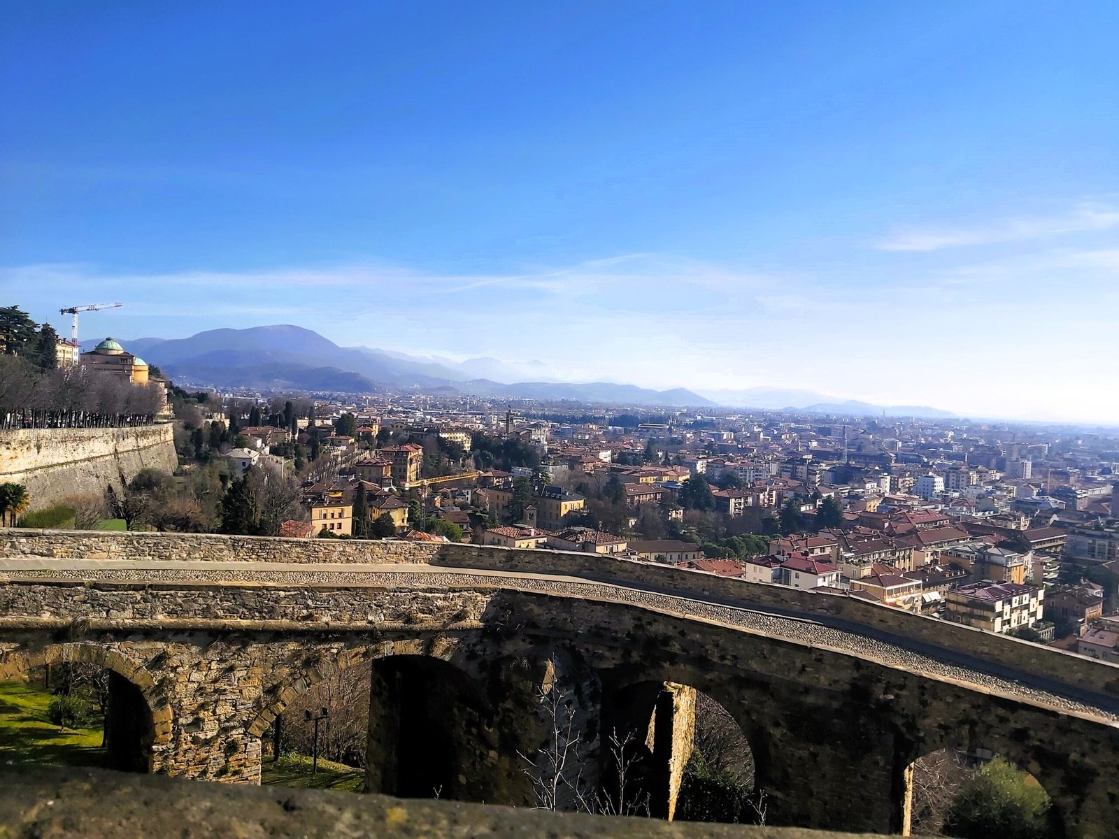 The Roman Bridge Città Alta, Bergamo.